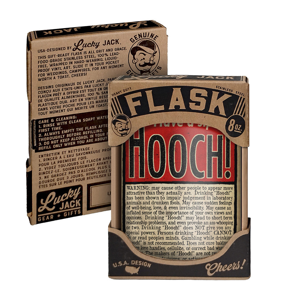 Hooch Flask – 8oz Stainless Steel Hip Flask