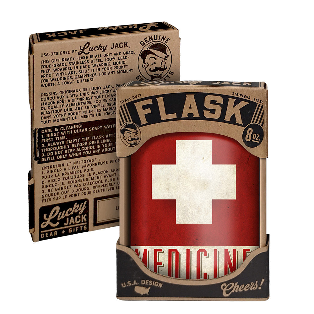 Medicine Flask – 8oz Stainless Steel Hip Flask