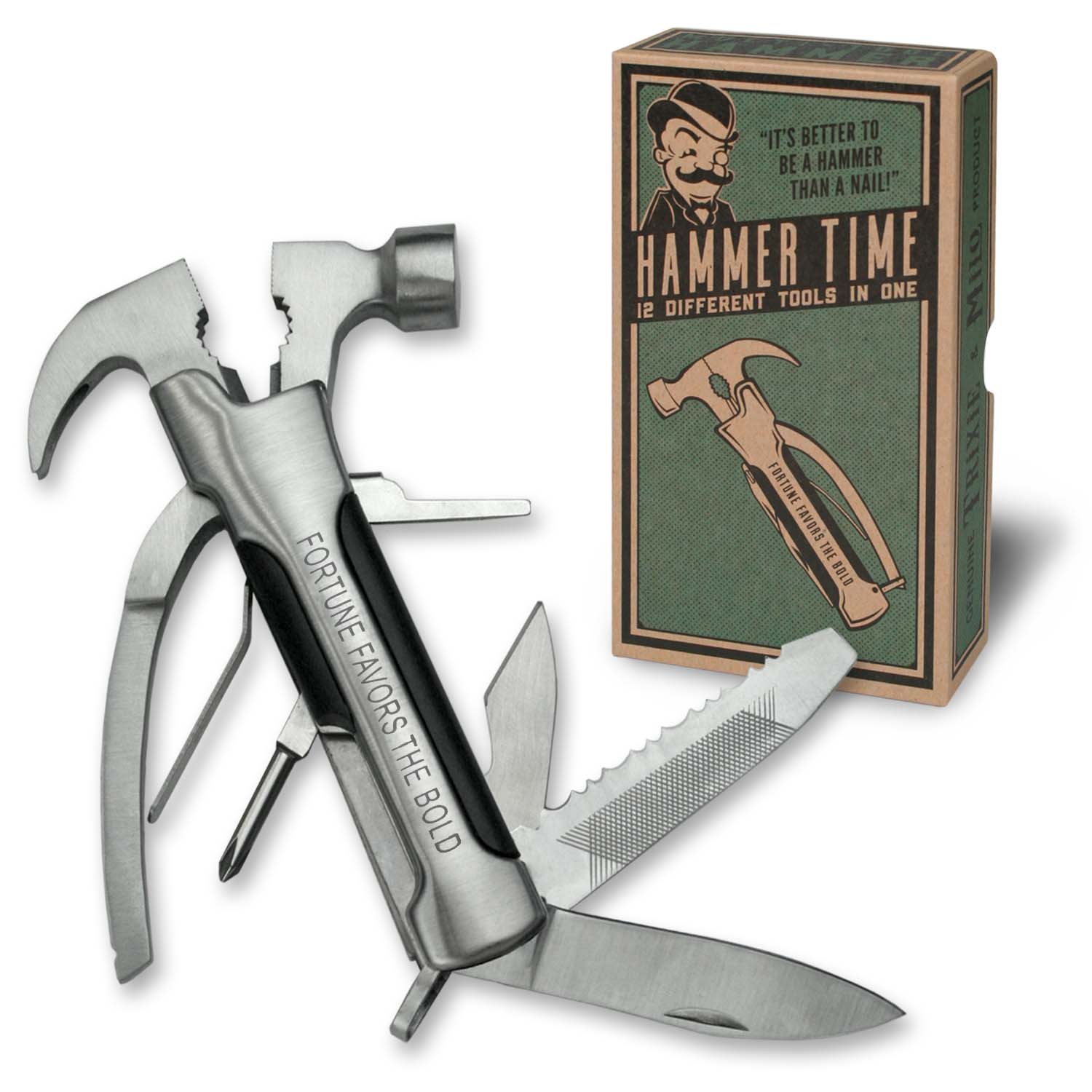 "Hammer Time" Multifunction Handyman Tool Portable, great for DIY projects, glamping, and hiking or stocking stuffer gift idea for men.