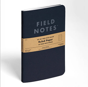 Pitch Black Field Notes (set of 2)