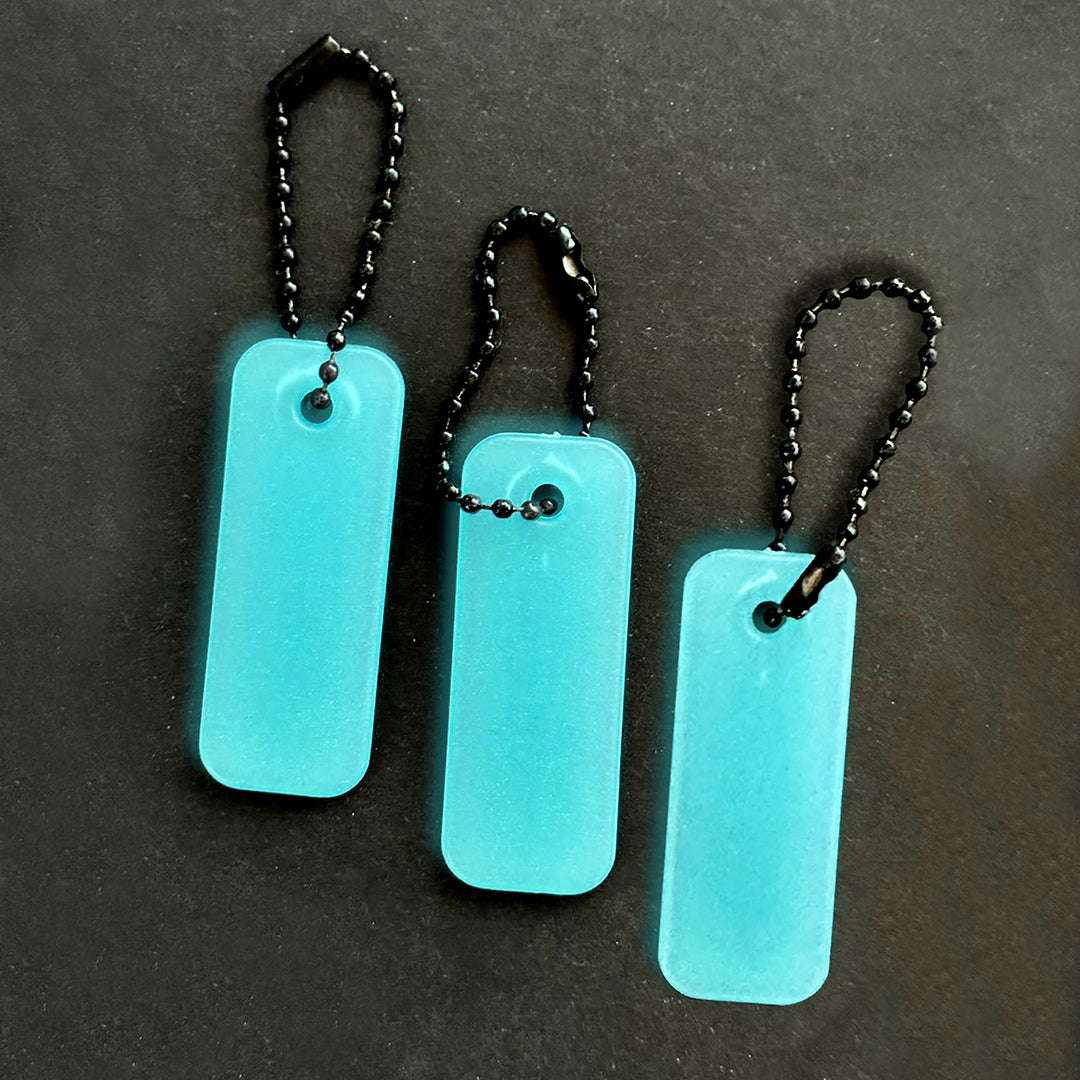 Glow Tabs, Glow-in-the-Dark Zipper Pulls (set of 3)