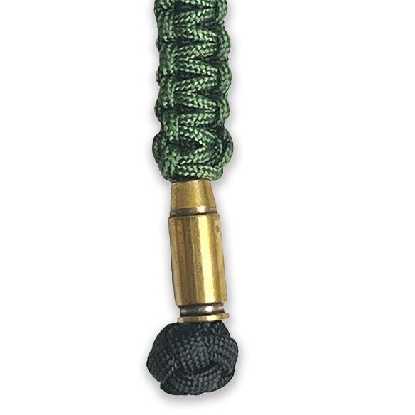 Green Paracord Lanyard w/ Brass Bullet Bead – Lucky Jack