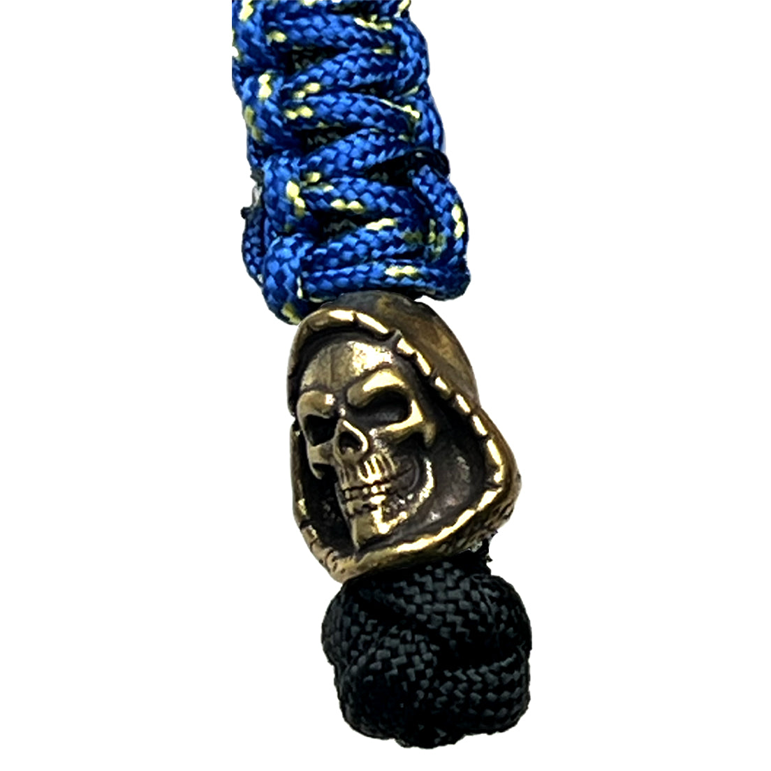 Blue Paracord Lanyard w/ Brass Reaper Bead