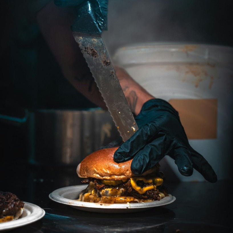 Mesquite Charcoal Smash Burgers