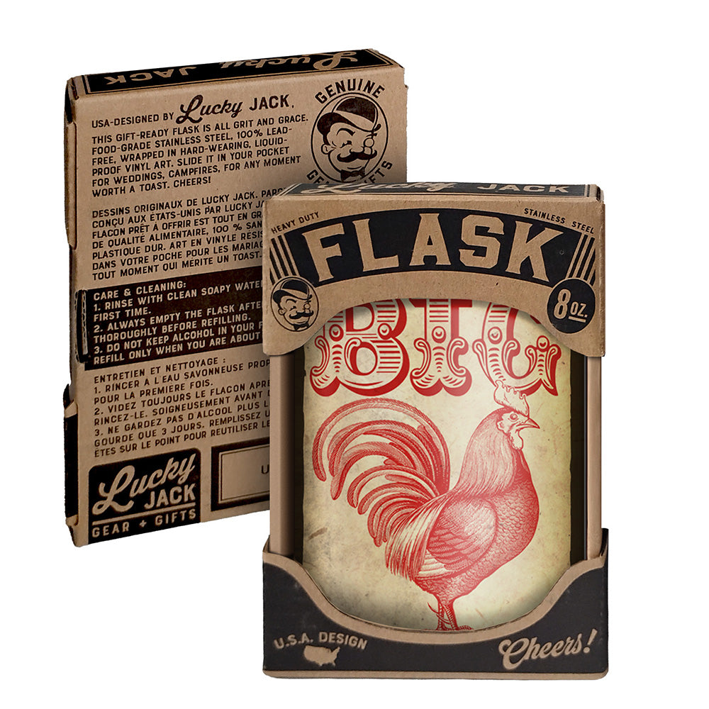 Big Cock Flask – 8oz Stainless Steel Hip Flask