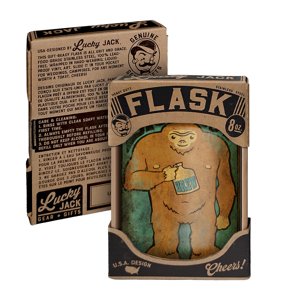Bigfoot Flask – 8oz Stainless Steel Hip Flask