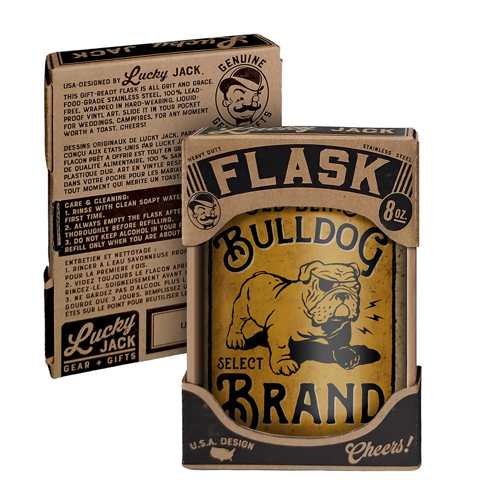 Blind Bulldog Flask – 8oz Stainless Steel Hip Flask