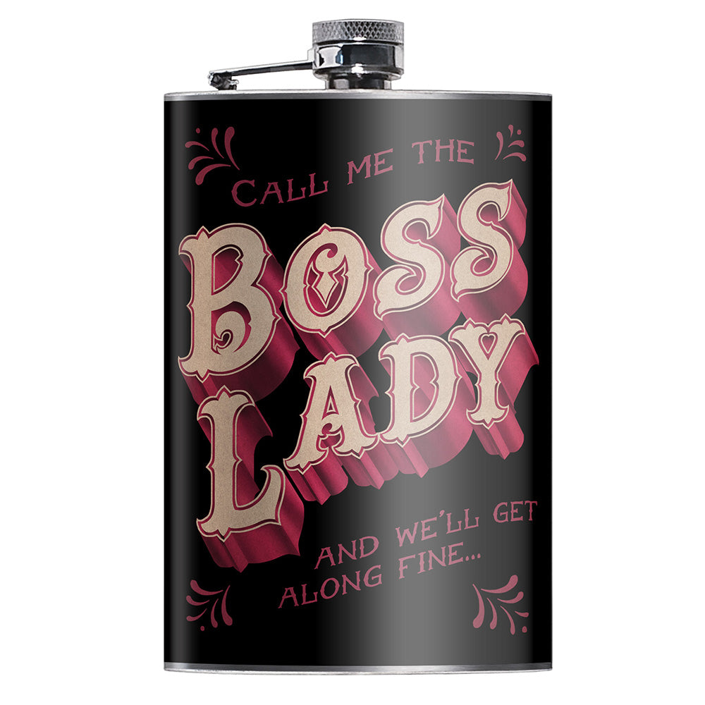 Boss Lady Flask – 8oz Stainless Steel Hip Flask