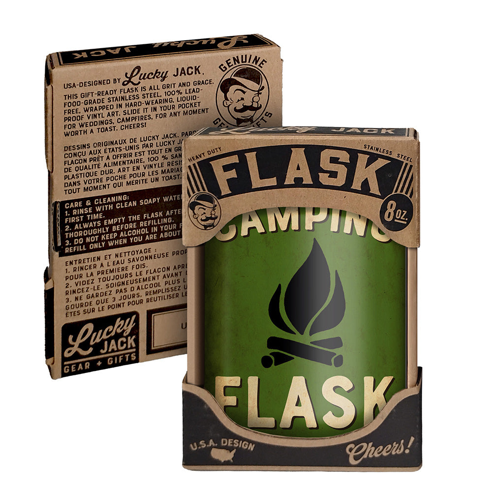 Camping Flask – 8oz Stainless Steel Hip Flask