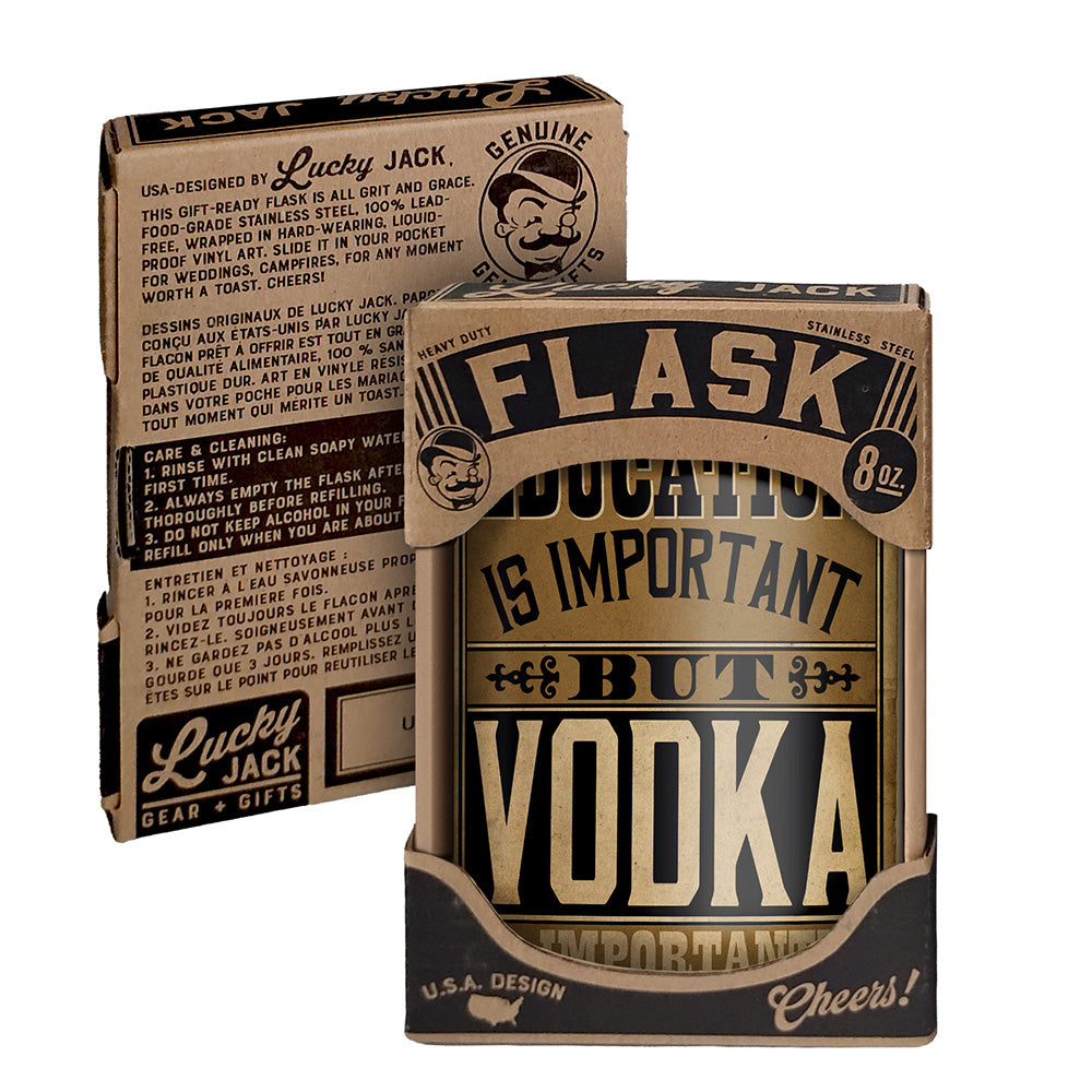 Education Flask – 8oz Stainless Steel Hip Flask