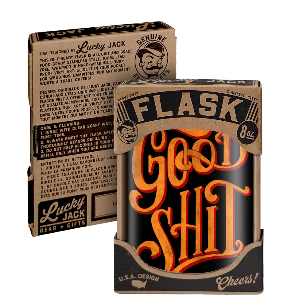 Good Sh*t Flask – 8oz Stainless Steel Hip Flask