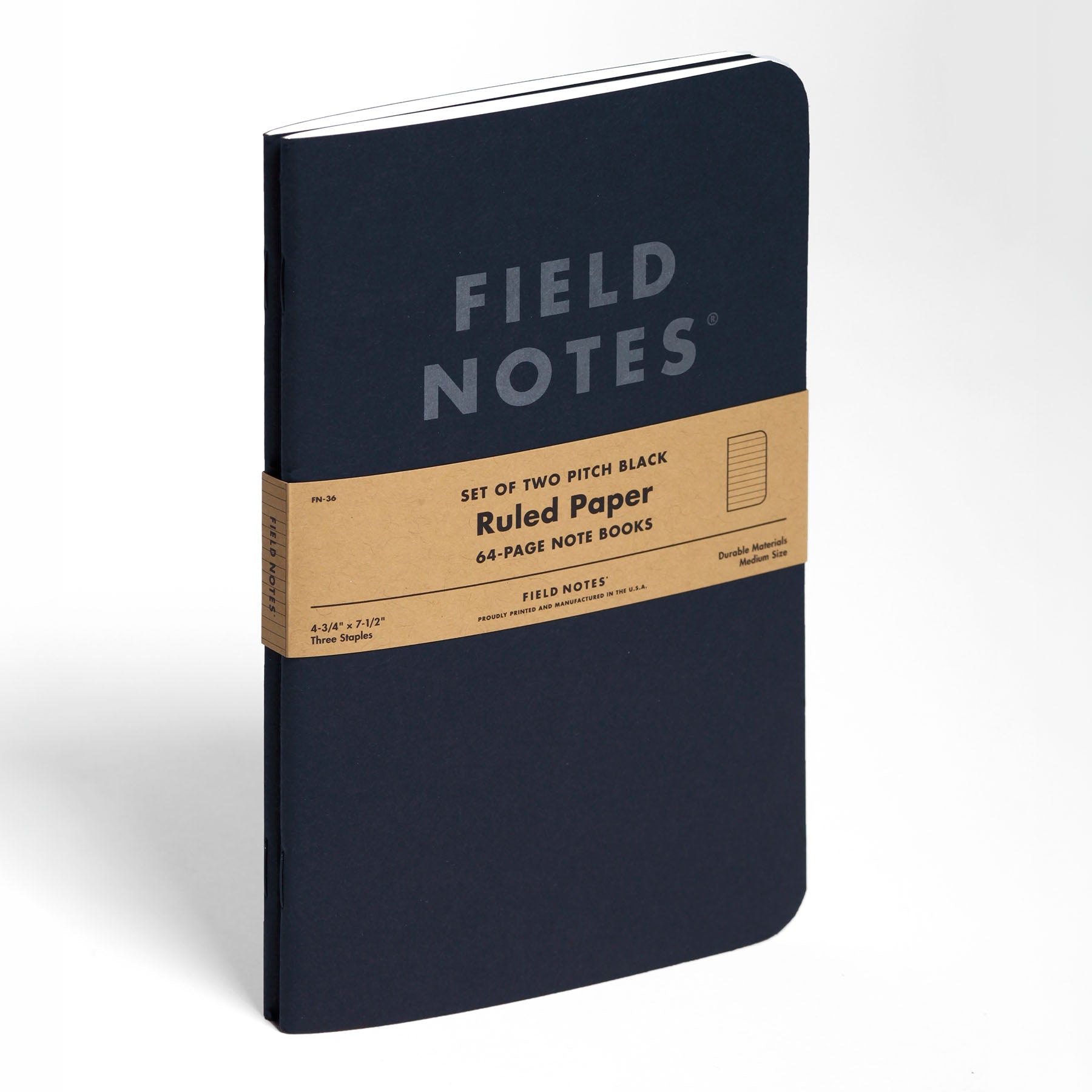 Pitch Black Field Notes (set of 2)