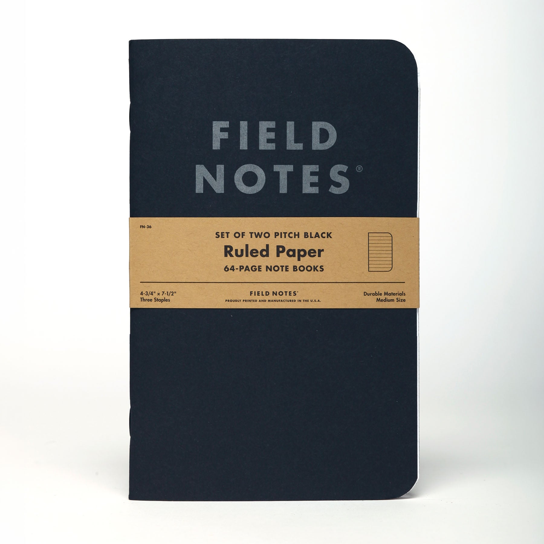 Pitch Black Field Notes (set of 2)