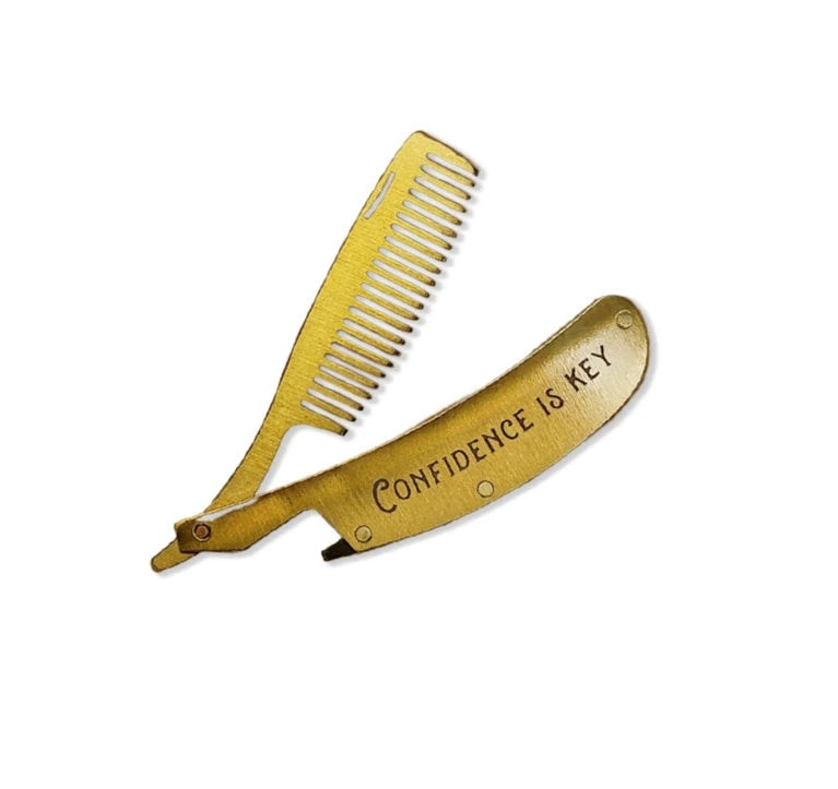 Folding Mustache Comb