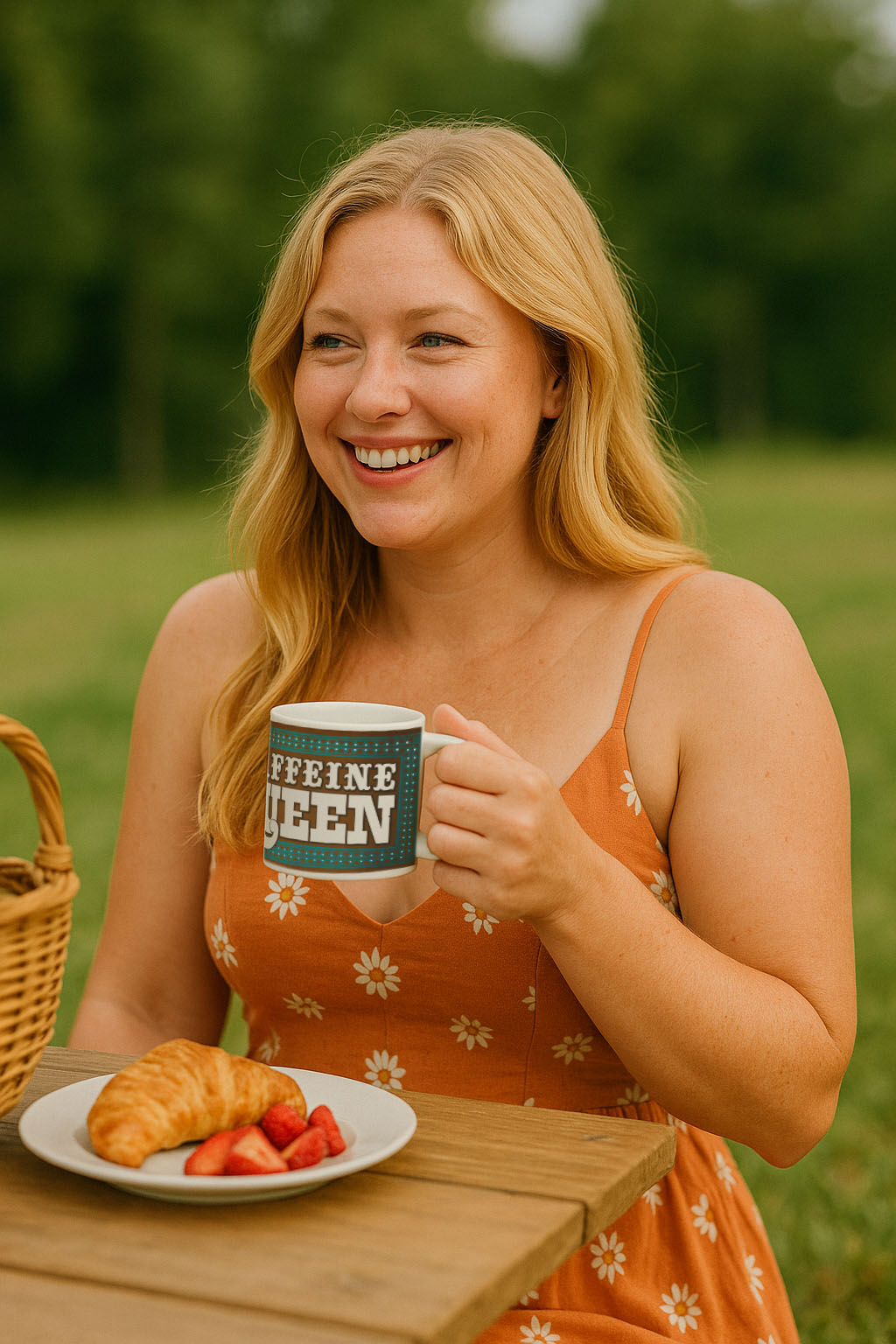 "Caffeine Queen" Porcelain Mug