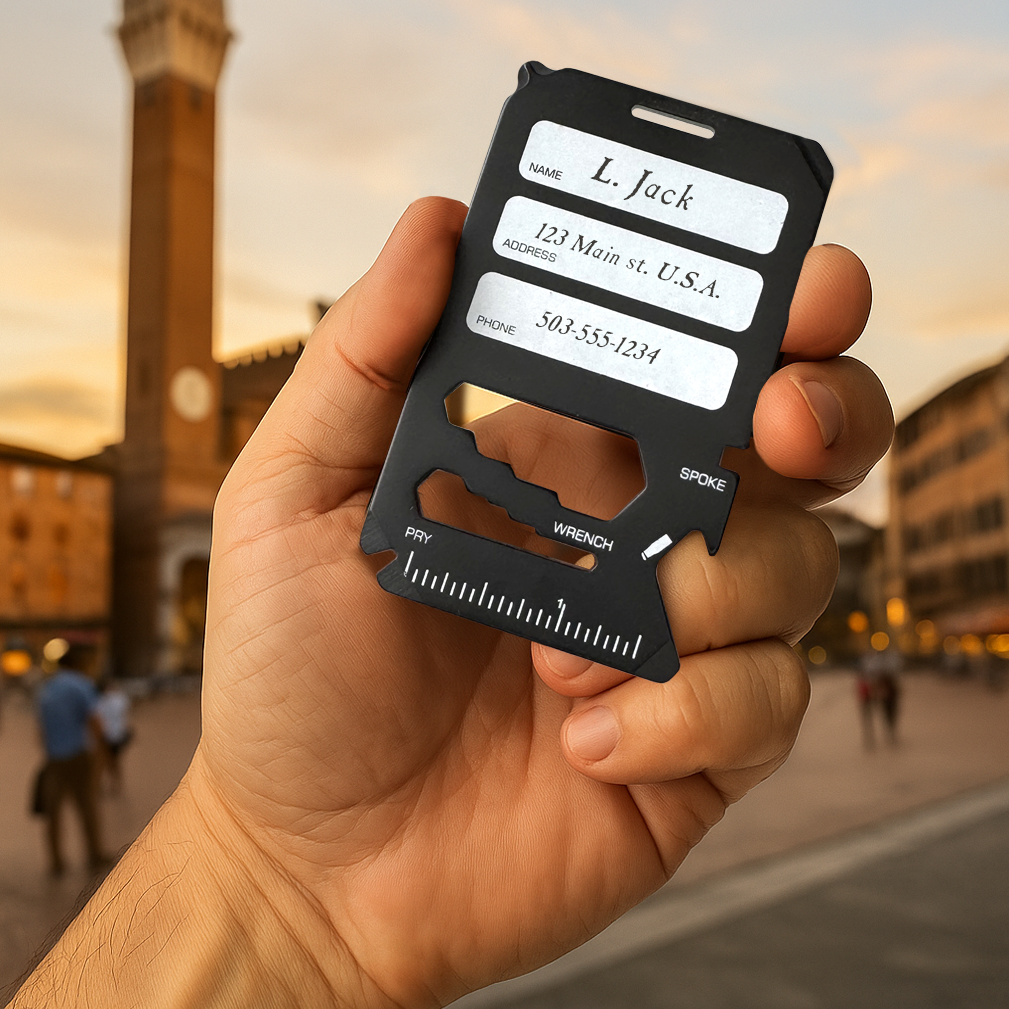 TAG-TOOL luggage tag & multi-tool