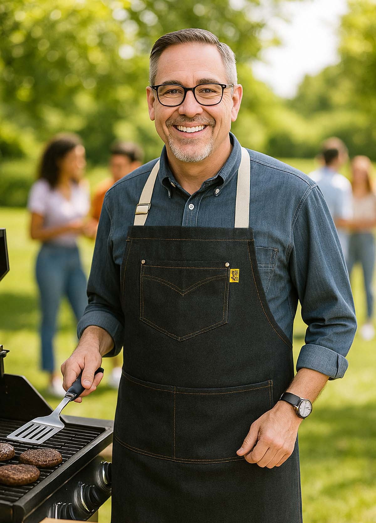 Workmans Apron - Black, Denim