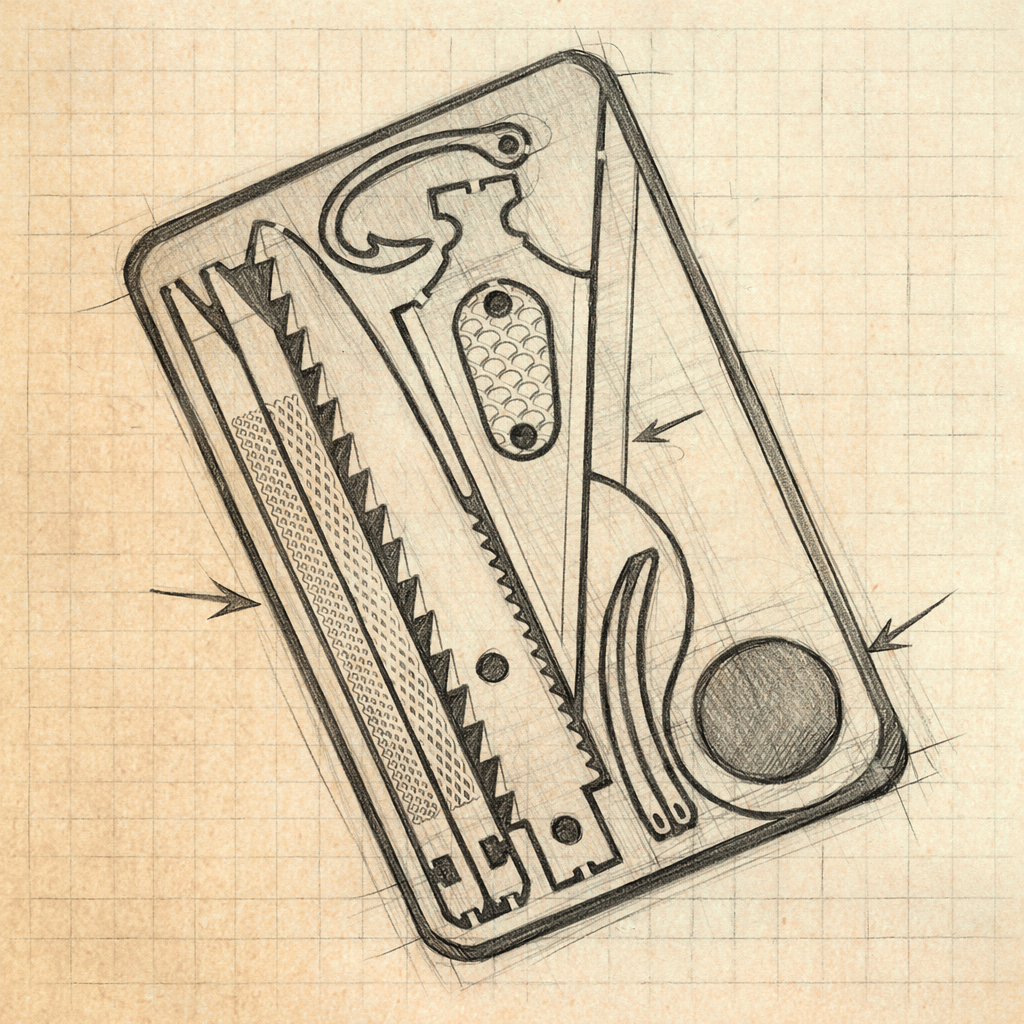 Adventure Card Grizzly Wallet Multi-Tool