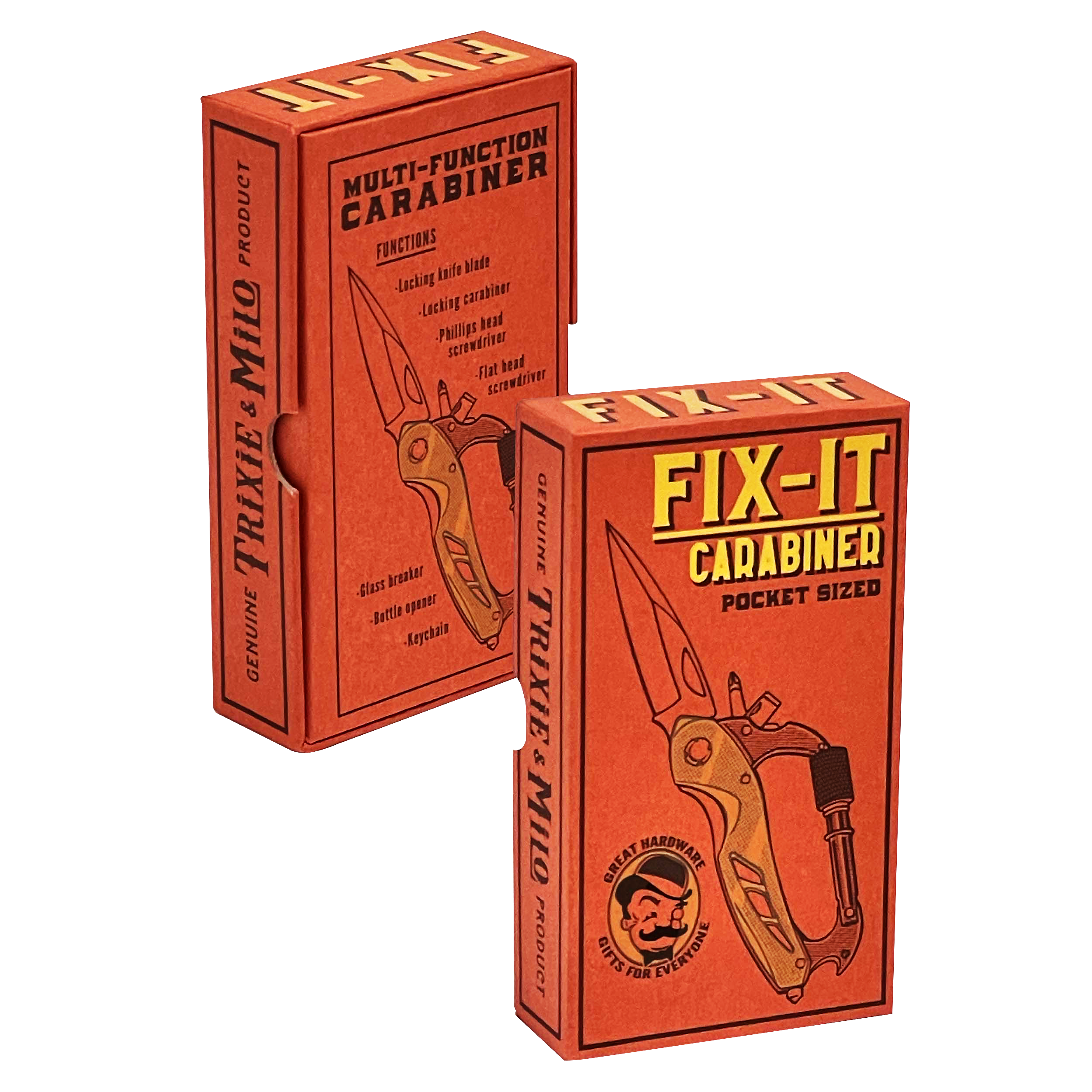 "Fix-It" Carabiner Multi-tool  – Portable, pocket sized for DIY projects, camping and hiking!