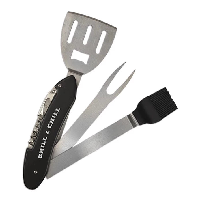 “Grill and Chill” 5 in 1 BBQ Tool