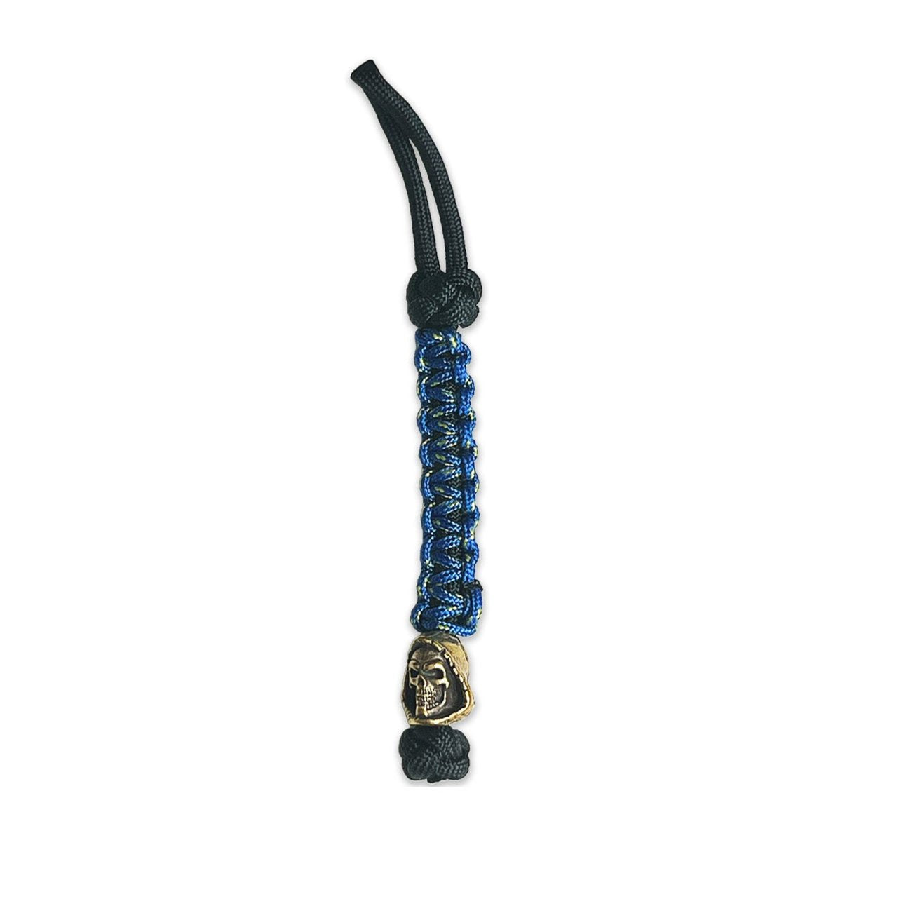 Blue Paracord Lanyard w/ Brass Reaper Bead