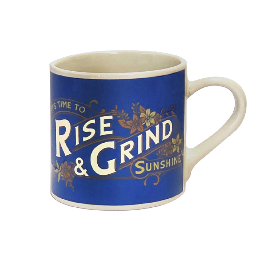 "Rise & Grind" Porcelain Mug
