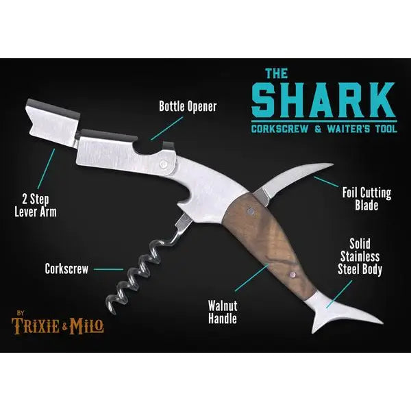 Shark Waiter's Tool, Corkscrew, Wine Key
