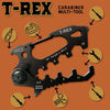 The T-Rex Multifunction Keyring, Carabiner Tool Portable and pocket sized preparedness. Great as everyday carry for DIY projects, camping, backpacking, glamping or hiking! 