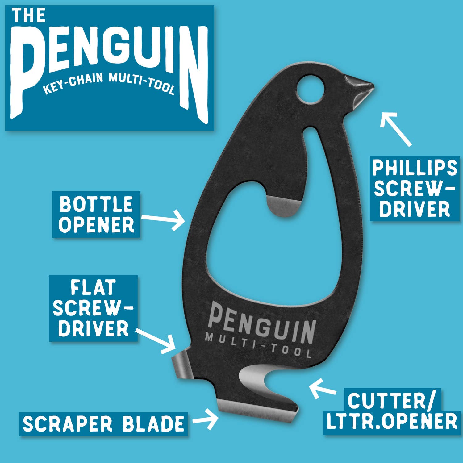 Penguin Bottle Opener and Multi-tool